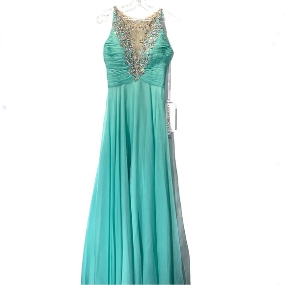 Rachel Allan Green Formal Size 0 - Picture 1 of 9